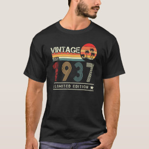 Camiseta Vintage Est 1937 85º aniversário 85 anos