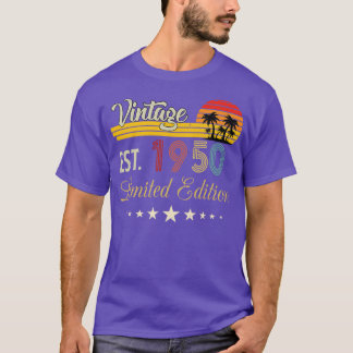 Camiseta Vintage Est 1950 Limited Edition Aniversário
