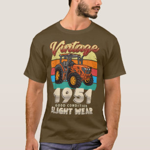 Camiseta Vintage Est 1951 Farmer Trator 71ruas Aniversário