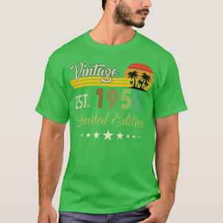 Camiseta Vintage Est 1958 Limited Edition Aniversário