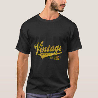 Camiseta Vintage Est 1961 Hoodie 62 Anos Velho Dia B 62 Nd