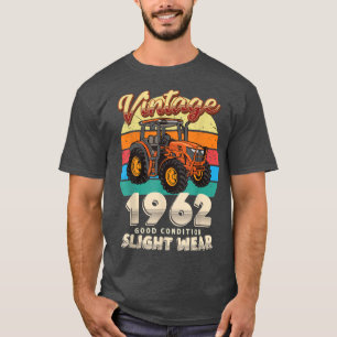 Camiseta Vintage Est 1962 Farmer Trator 60th Birthday 60Y