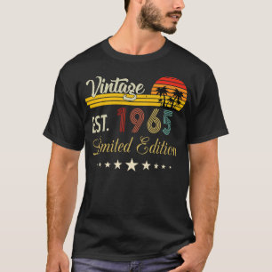 Camiseta Vintage Est 1965 Limited Edition Aniversário