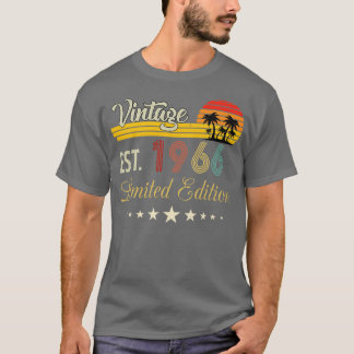 Camiseta Vintage Est 1966 Limited Edition Aniversário