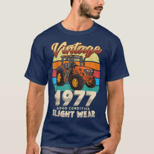 Camiseta Vintage Est 1977 Farmer Trator 45th Birthday 45Y