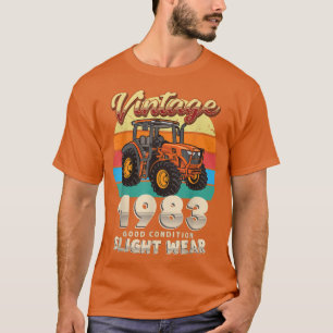 Camiseta Vintage Est 1983 Farmer Trator 39th Birthday 39 Y