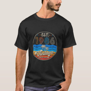 Camiseta Vintage Est. 1986 36º Nascer De Aniversário Em 1
