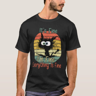 Camiseta Vintage Está Bem Estou Bem Tudo Está Bem desbotado