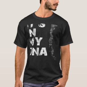 Camiseta Vintage Está no Meu DNA Chile Mapeia Impressão Dig