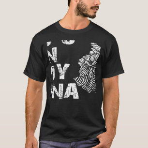 Camiseta Vintage Está No Meu DNA Mapa Esboço Afeganistão Af