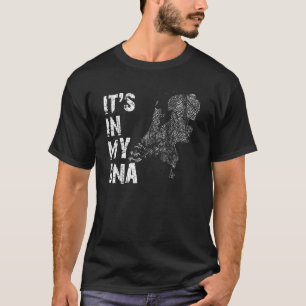 Camiseta Vintage Está No Meu DNA Mapa Esboço dos Países Bai