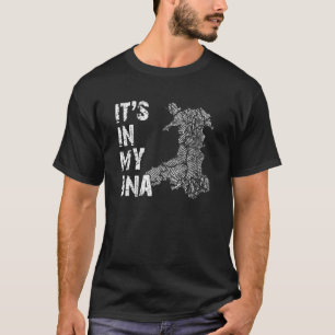Camiseta Vintage está no meu DNA Wales Fingerprint Map Wels