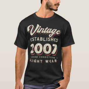 Camiseta Vintage estabeleceu a 15 2007
