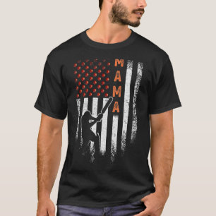 Camiseta Vintage Estados Unidos Flag Proud Cricket Mama Sil