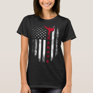 Camiseta Vintage Estados Unidos, Red White Karate, Bandeira