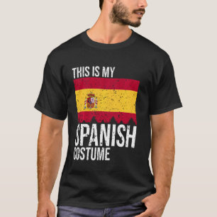 Camiseta Vintage Este É O Meu Figurino De Bandeira Espanhol