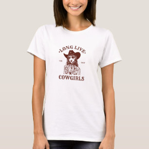 Camiseta Vintage - Estilo estético Ocidental - Cowgirl