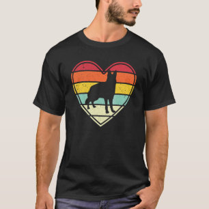 Camiseta Vintage Eu Amo Meu Pastor Alemão Meninos Retro GSP