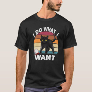Camiseta Vintage Eu Faço O Que Eu Quero Gato Bonito