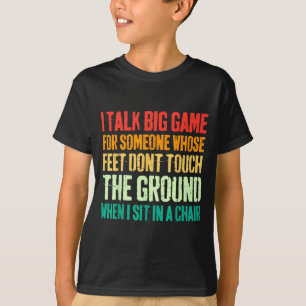 Camiseta Vintage Eu Falo Grande Jogo Para Alguém Cuja os Pé