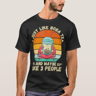 Camiseta Vintage Eu Gosto De Boba Tea E Talvez Como 3 Peo