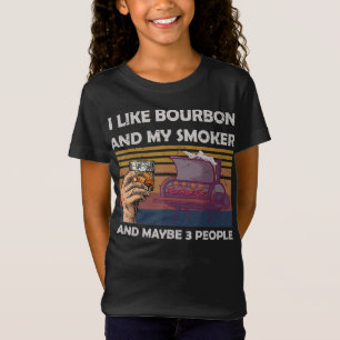 Camiseta Vintage Eu Gosto De Bourbon Meu Fumador 3 Pessoas