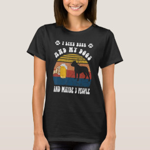 Camiseta Vintage Eu Gosto De Cerveja E Meus Cachorros Pit E