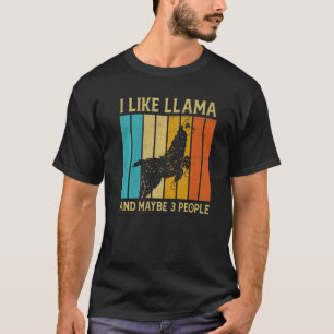 Camiseta Vintage Eu Gosto De Llama E Talvez 3 Mulheres Pess
