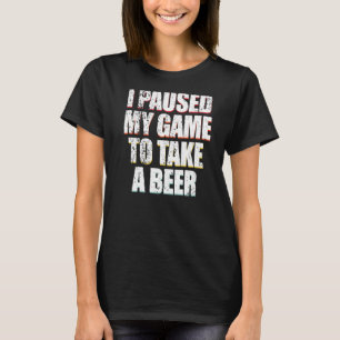 Camiseta Vintage Eu Pausei Meu Jogo Para Pegar Um Jogo De V