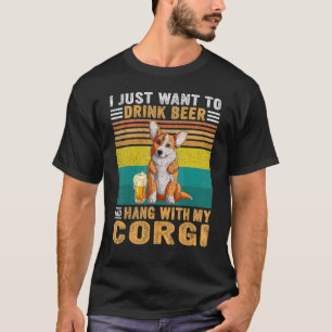 Camiseta Vintage Eu Só Quero Beber Cerveja E Ficar Com Meu