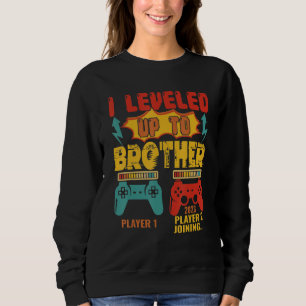 Camiseta Vintage eu subi de nível para irmão 2023 Gamer Exp