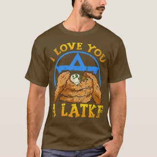 Camiseta Vintage, Eu Te Amo Um Latim Pun Hanukkah Judeu Cui
