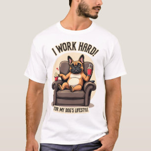 Camiseta Vintage Eu Trabalho Duro para o Estilo de Vida do
