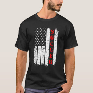 Camiseta Vintage EUA América Flag Soccer Ball Futebol J