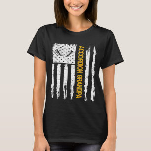 Camiseta Vintage EUA Flag Accordion Grandpa Silhou