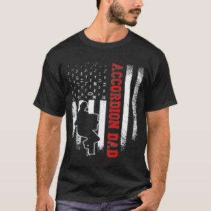 Camiseta Vintage EUA Flag Accordion Pai Notas Silh