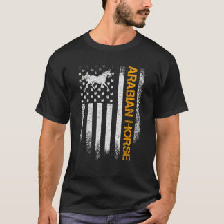 Camiseta Vintage EUA Flag Americano Arabian Funny Ride