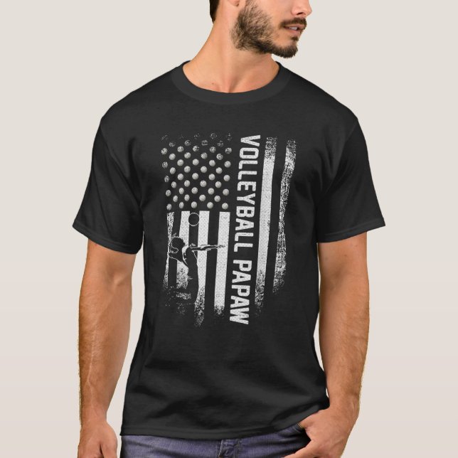 Camiseta Vintage EUA Flag Orud Voleibol (Frente)