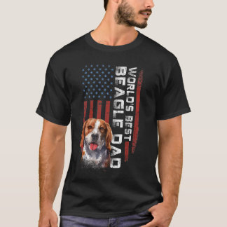 Camiseta Vintage EUA Flag World's Best Beagle Pai 