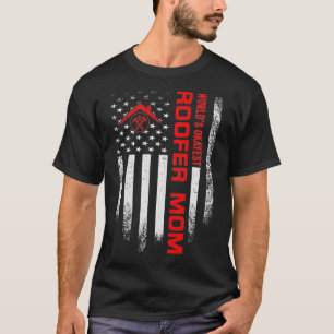 Camiseta Vintage EUA Flag Worlds Okayest Roofer Mo