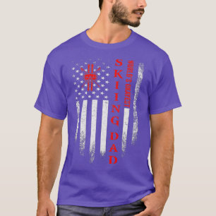 Camiseta Vintage EUA Flag Worlds Okayest Skiing