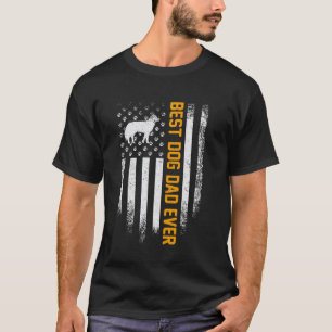 Camiseta Vintage EUA Melhor Pai de Cachorro Husky Siberiano