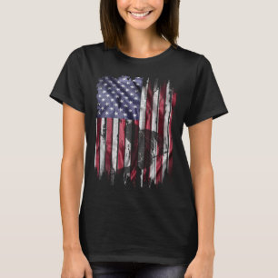 Camiseta Vintage EUA - Piscina de bandeira americana Billia