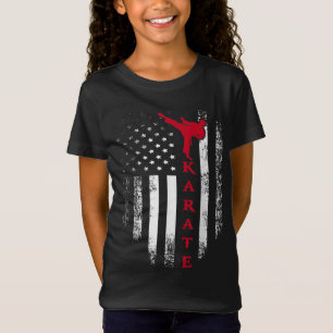 Camiseta Vintage EUA Red White Karate American Flag Gi Lega