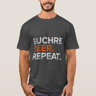 Camiseta Vintage Euchre Beer Repete Engraçado