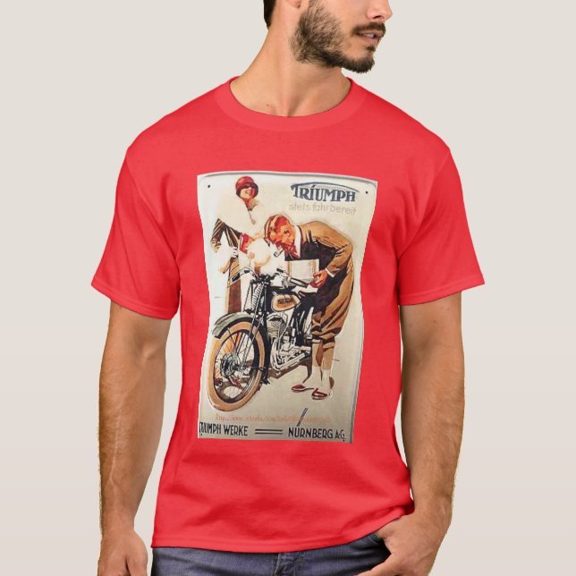 Camiseta "Vintage - European Motorcycle Ad" (Frente)