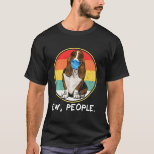 Camiseta Vintage Ew Pessoas Basset Hound Dog Vestindo Mães