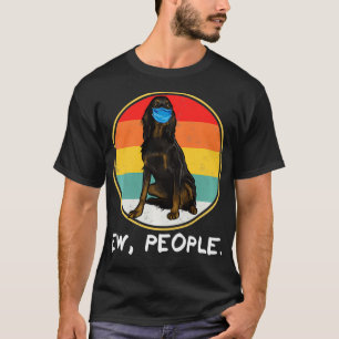 Camiseta Vintage Ew Pessoas Gordon Setter Dog Vestindo Face