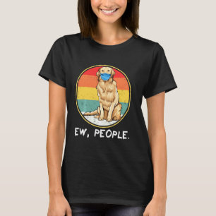 Camiseta Vintage Ew Pessoas Retriever Dog Vestindo Fac
