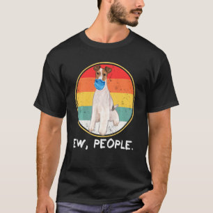 Camiseta Vintage Ew Pessoas Wire Fox Terrier Dog Vestindo F